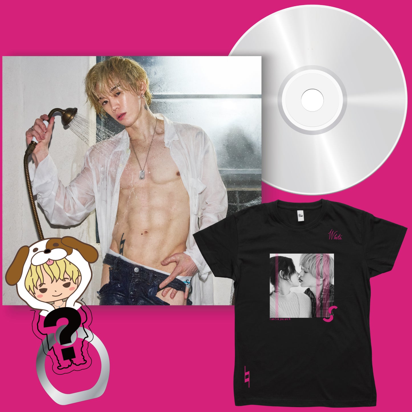 【Kiss Mark Post Card SET/Blond version】SHIROSE 1st EP ”磁石(Magnet)”